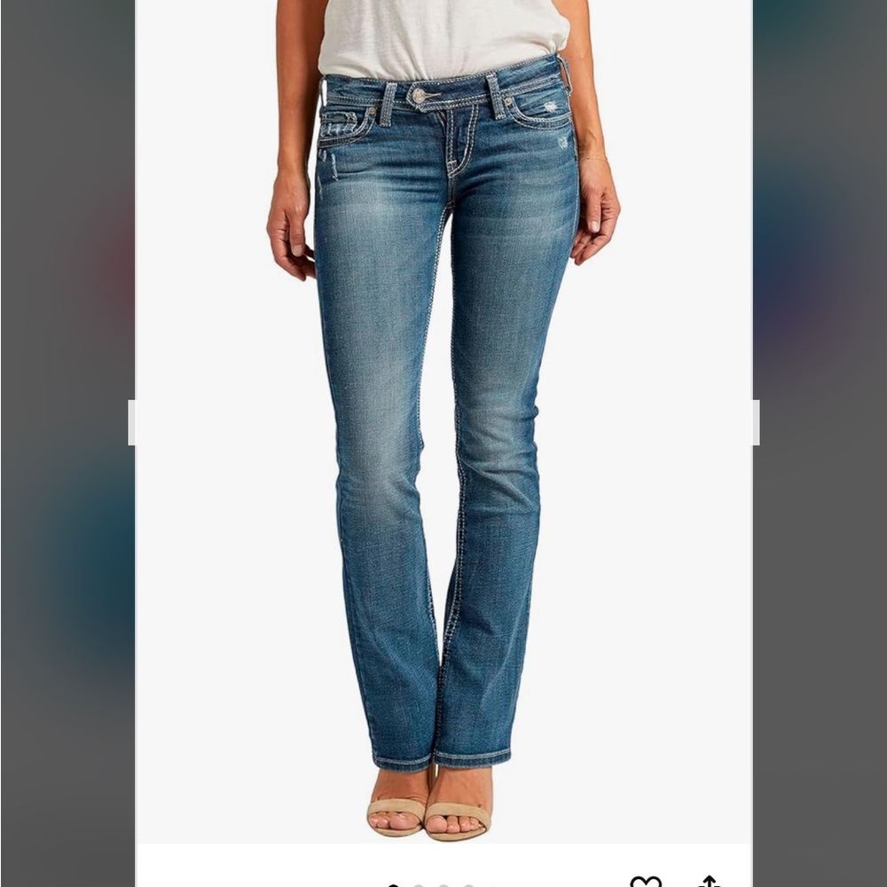 Silver Jeans Blue Boot Cut Denim Low Waist